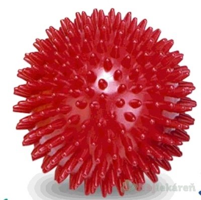 E-shop GYMY MASÁŽNA LOPTIČKA - ježko 9 cm, červená