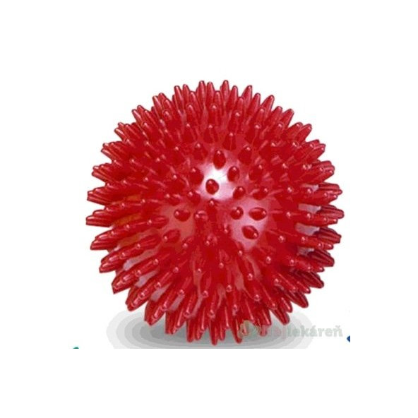 GYMY MASÁŽNA LOPTIČKA - ježko 9 cm, červená