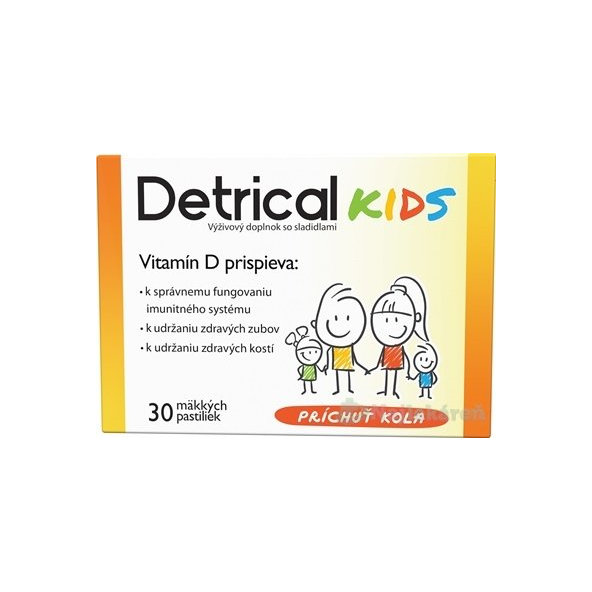 Detrical Kids Vitamín D pastilky s príchuťou kola 1x30 ks