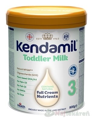 E-shop KENDAMIL 3 batoľacie mlieko s DHA (12 - 36 mesiacov) 800 g