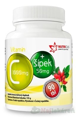 E-shop NUTRICIUS Vitamín C 1000 mg + šípka 50 mg tbl 1x90 ks