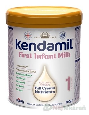 E-shop KENDAMIL 1 počiatočné dojčenské mlieko s DHA (0 - 6 mesiacov) 800 g