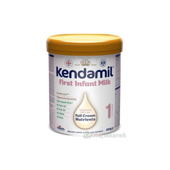 KENDAMIL 1 počiatočné dojčenské mlieko s DHA (0 - 6 mesiacov) 800 g