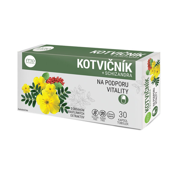 Kotvičník + Schizandra podpora vitality 30cps