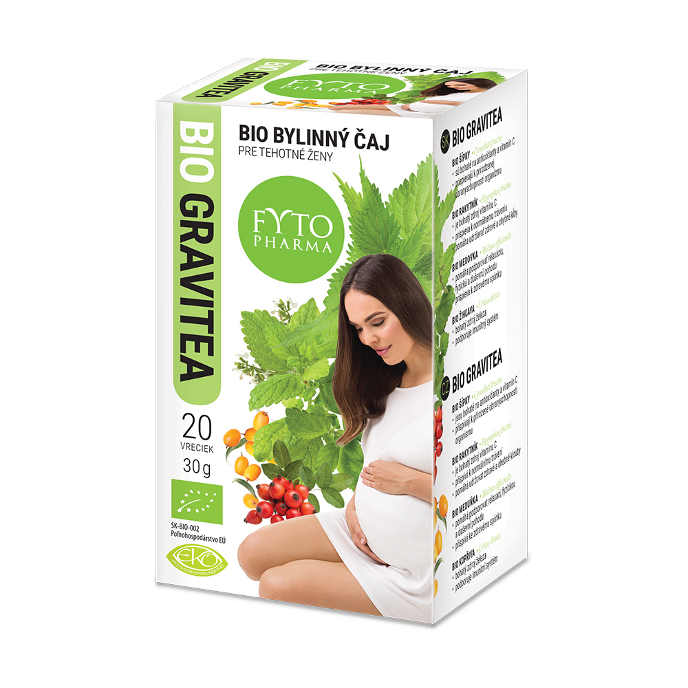 FYTO Bio Bylinný čaj GRAVITEA PRE TEHOTNÉ ŽENY nálevové vrecká 20x1,5 g