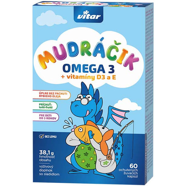 VITAR MUDráčik OMEGA 3 + vitamíny D3 a E