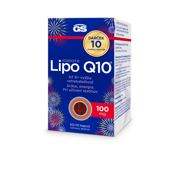 GS Koenzým Lipo Q10 100 mg 60 + 10 kapsúl