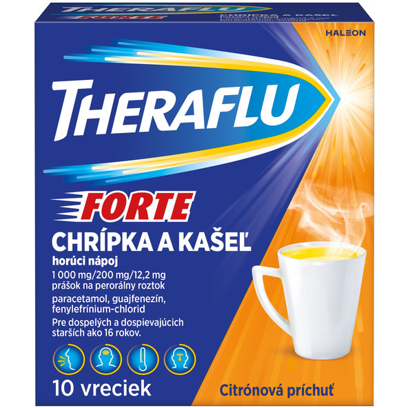 THERAFLU FORTE na chrípku a nachladnutie 10 vreciek