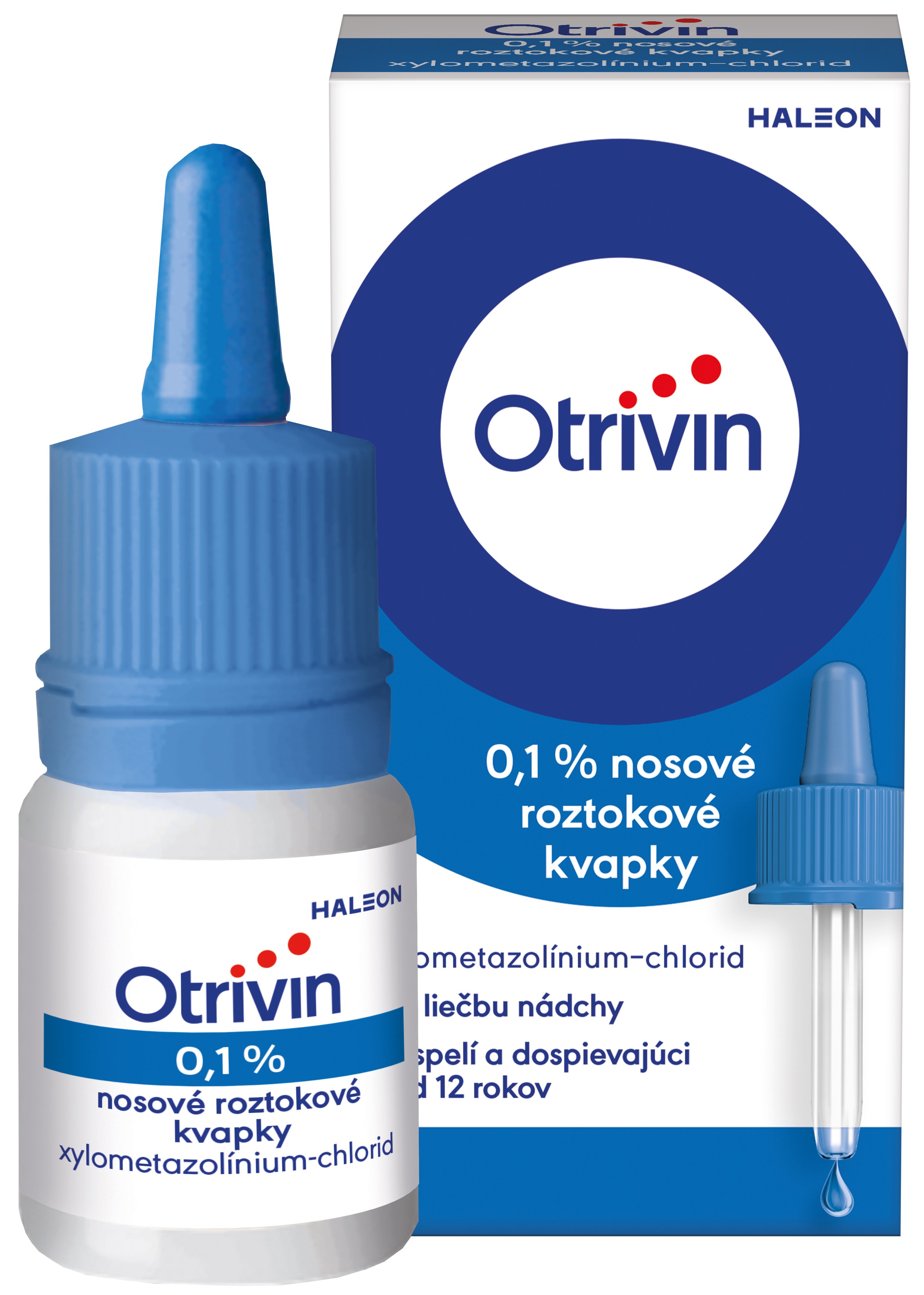 Otrivin 0,1% proti nádche, kvapky, 10 ml