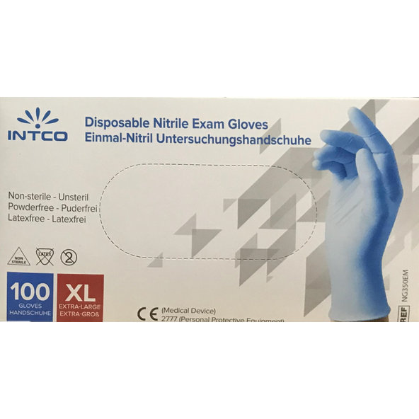 Intco Nitrilové medicínske rukavice bez púdru XL, 100ks