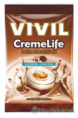 E-shop VIVIL BONBONS CREME LIFE Latte Macchiato,drops so smotanovo kávovou príchuťou, bez cukru 60g