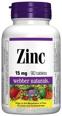 E-shop Webber Naturals Zinok 15 mg 90 tbl