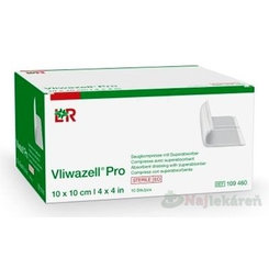Vliwazell Pro Krytie na rany superabsorpčné, sterilné, 10x10cm, 10ks