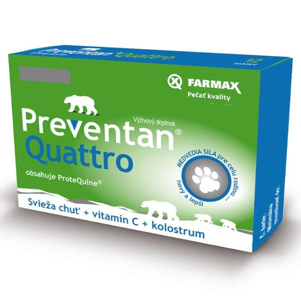 Preventan quattro + vitamín C na podporu immunity 24 tabliet