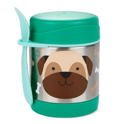 SKIP HOP Zoo Termoska na jedlo s lyžičko/vidličkou Mopslík 325ml, 12m+