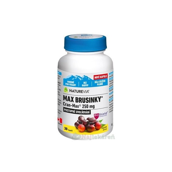 SWISS NATUREVIA MAX BRUSNICE Cran-Max 250 mg na močové cesty 30 kapsúl
