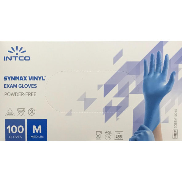 Intco Synmax hybrid medicínske rukavice bez púdru M, 100ks
