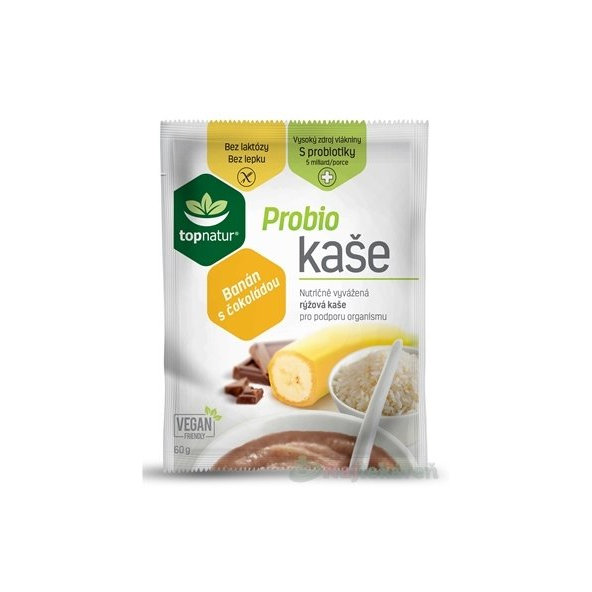 topnatur Probio KAŠA Banán s čokoládou, instantná ryžová kaša, 60g