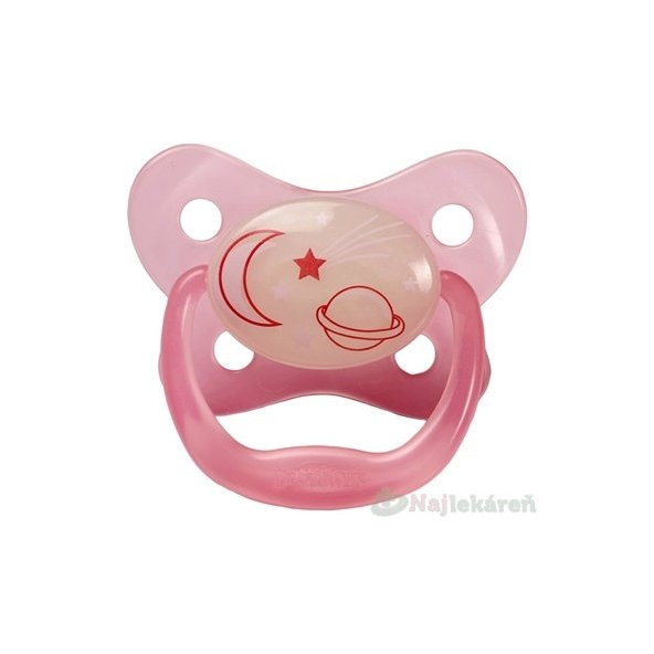 Dr.BROWN´S CUMLÍK PreVent ORTODONT SVIETIACI 6-18m. ružový, 1ks