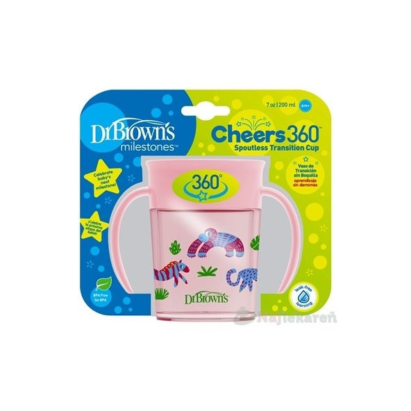 Dr.BROWN´S HRNČEK CHEERS JUNGLE 200 ml