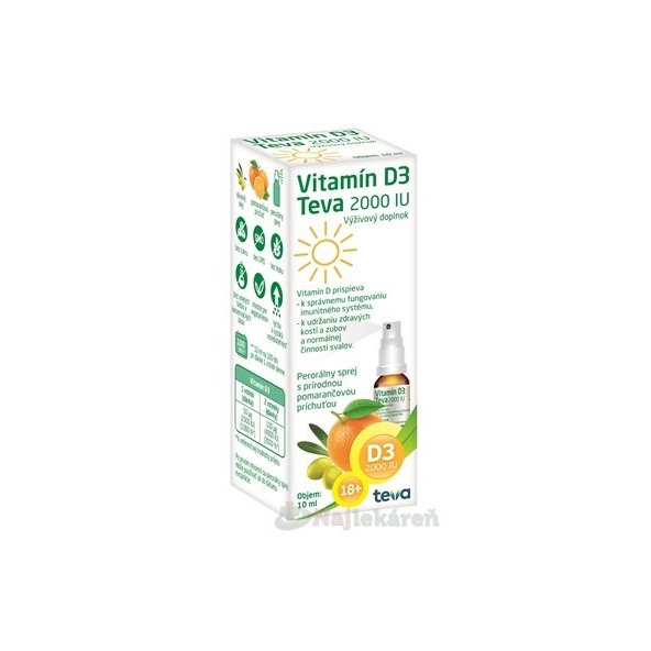 Vitamín D3 Teva 2000 IU