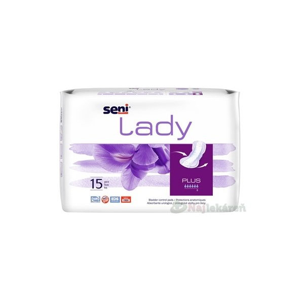 Seni Lady PLUS urologické vložky pre ženy, savosť 950ml, 20,5x42cm 15ks