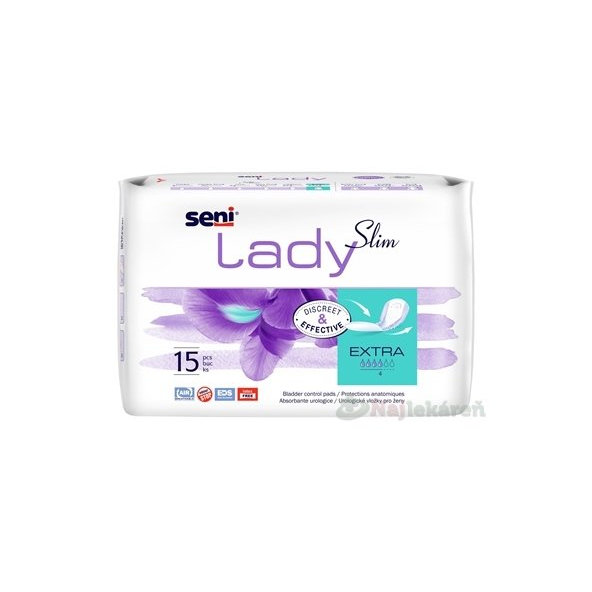 Seni Lady Slim EXTRA urologické vložky pre ženy, 15ks