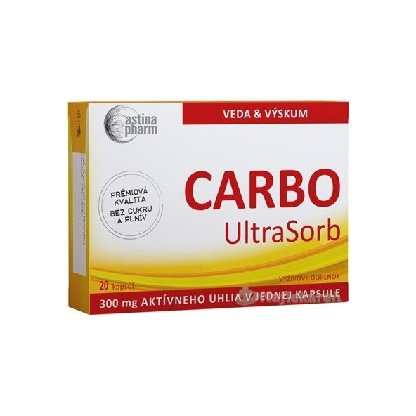 Astina Pharm CARBO UltraSorb aktívne uhlie 300 mg 20 ks