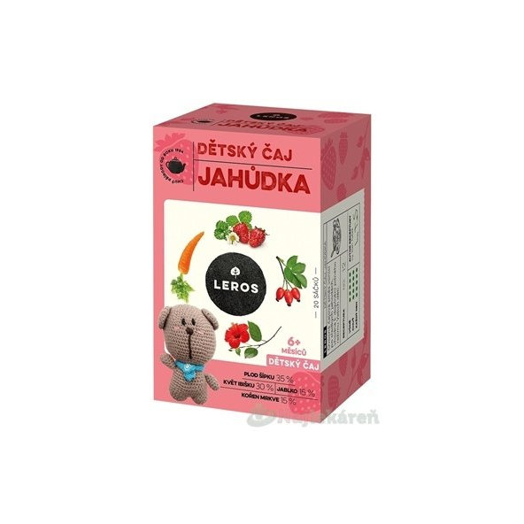 LEROS DETSKÝ ČAJ JAHÔDKA 20x2g (40g)