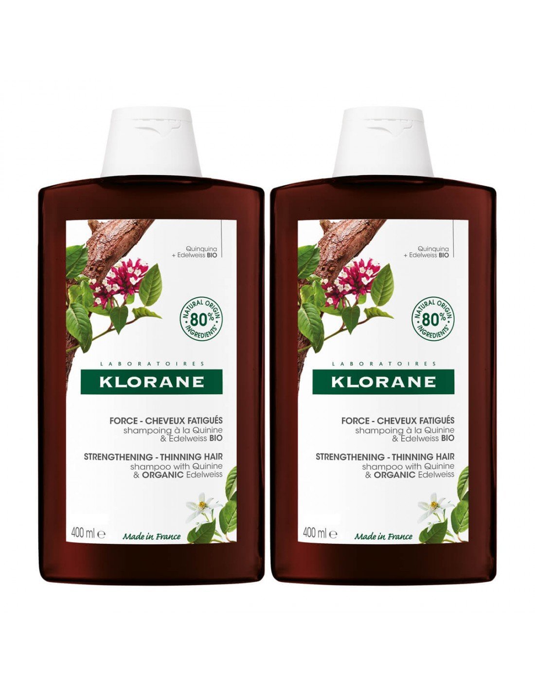 E-shop KLORANE šampón s chinínom a BIO plesnivcom alpínskym 2x400ml