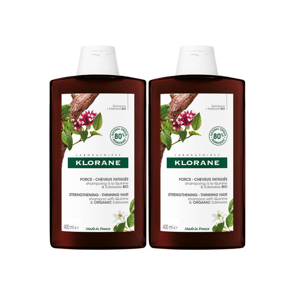 KLORANE šampón s chinínom a BIO plesnivcom alpským 2x400ml