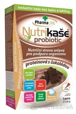 E-shop Nutrikaša probiotic - proteinová s čokoládou 3x60g