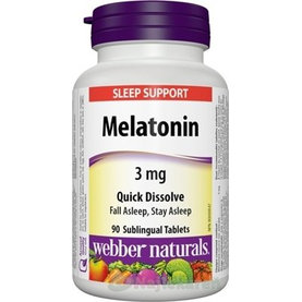 Webber Naturals Melatonin 3 mg pod jazyk, rozpustné 90 tbl