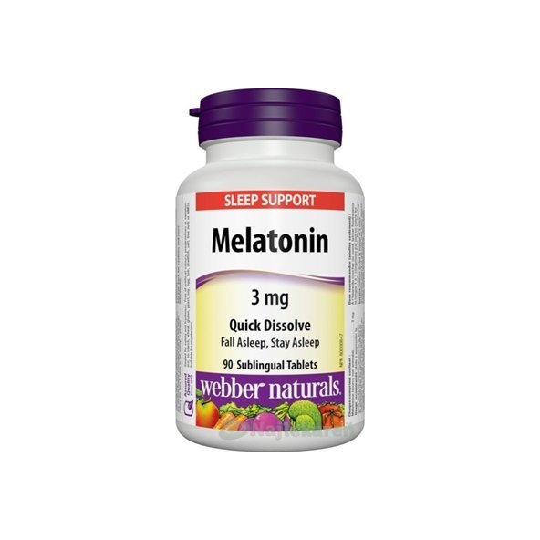 Webber Naturals Melatonin 3 mg tablety pod jazyk 90 ks