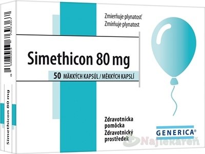 E-shop GENERICA Simethicon 80 mg 50 kapsúl