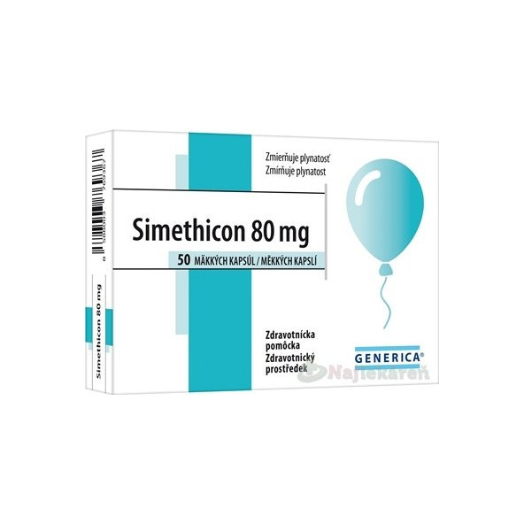 GENERICA Simethicon 80 mg 50 kapsúl