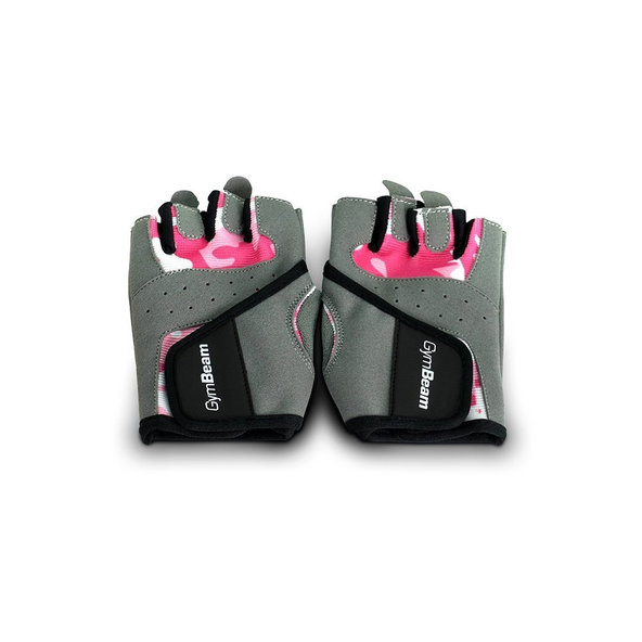 Fitness Dámske rukavice Camo Pink - GymBeam, veľ. XS