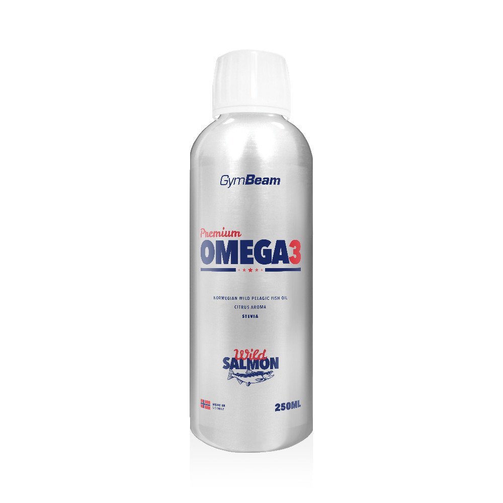 E-shop Premium Omega 3 250 ml - GymBeam, príchuť pomaranč