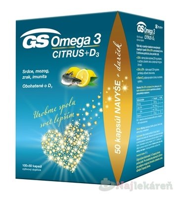 E-shop GS Omega 3 CITRUS + D3 darček 2021