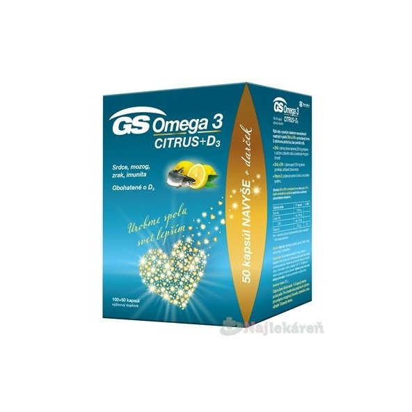GS Omega 3 CITRUS + D3 darček 2021