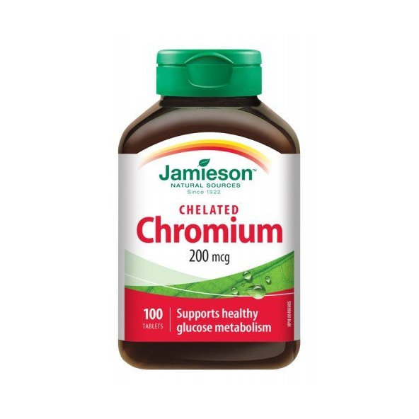 Jamieson Chróm 200mcg v chelátovej forme 100 tabliet