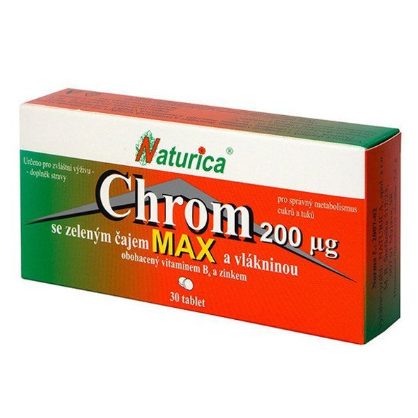 Chróm MAX so zeleným čajom a vlákninou 30 tbl