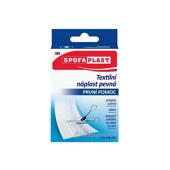 3M SPOFAPLAST č.254 Textilná náplasť pevná  6cmx1m, 1ks