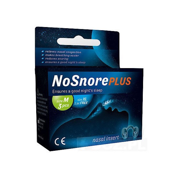 E-shop NoSnore Plus vložka do nosa 3xM + 1xXL ZADARMO