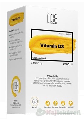 E-shop nesVITAMINS Vitamin D3 2000 I.U.