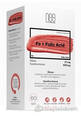 E-shop nesVITAMINS Fe 21 mg + Folic Acid 600 µg