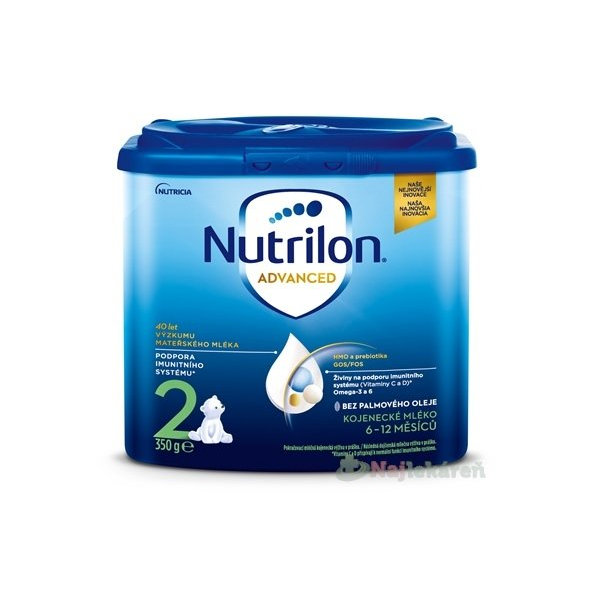 Nutrilon Advanced 2 následná mliečna dojčenská výživa v prášku (6-12 mesiacov) 350 g