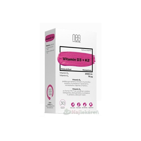 nesVITAMINS Vitamin D3 2000 I.U. + K2 70 μg