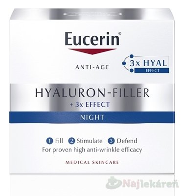 E-shop Eucerin Hyaluron-Filler + 3x EFFECT Nočný krém 50ml