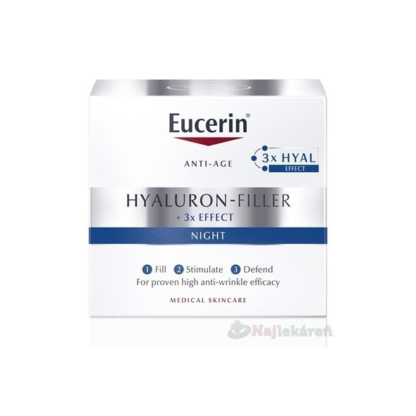 Eucerin Hyaluron-Filler + 3x EFFECT Nočný krém 50ml
